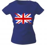 Girly-Shirt mit Print Flagge Fahne Union Jack Großbritannien G12122 Gr. Royal / L