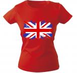Girly-Shirt mit Print Flagge Fahne Union Jack Großbritannien G12122 Gr. rot / XXL
