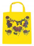 Baumwolltasche mit Print Blumen und Schmetterlinge U09943 gelb