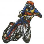 Signet Patches Stick Applikation Emblem Abzeichen Aufbügler Aufnäher "Motorcross 1" NEU Gr. ca. 2,5cm x 3,5cm (02004) Bike Motorrad Sport Ralley