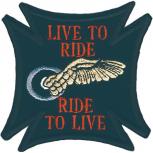 AUFNÄHER - Live to Ride, Ride to Live - 06020 - Gr. ca. 9 x 8 cm