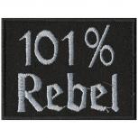 AUFNÄHER -101 % Rebel - 06148 - Gr. ca. 8 x 6,5 cm - Patches Stick Applikation