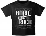 Kinder - T-Shirt mit Print - Born to Rock - 08656 - Gr. 110-164