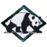 AUFNÄHER - Panda Bär schwarz-weiss - 03176 - Gr. ca. 7,5 x 6 cm - Patches Stick Applikation