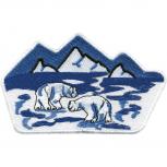 AUFNÄHER - Eisbären - 04526 - Gr. ca. 12,5 x 7,5 cm - Patches Stick Applikation