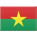 Küchenmagnet - Länderflagge Burkina Faso - Gr.ca. 8x5,5 cm - 38024 - Magnet