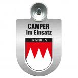 Einsatzschild Windschutzscheibe incl. Saugnapf - Camper im Einsatz - 309764 - Region Franken