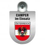 Einsatzschild Windschutzscheibe incl. Saugnapf - Camper im Einsatz - 309764 - Region Österreich