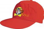 Baseballcap mit farbiger Bestickung - Clown Kölle - 52103 rot - Baumwollcap Cap Cappy Schirmmütze Hut