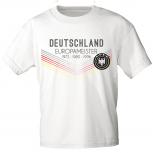 T-Shirt mit Aufdruck - Deutschland Europameister - 78567 weiß - Gr. S