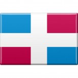Küchenmagnet - Länderflagge Dominikanische Republik - Gr.ca. 8x5,5 cm - 38030 - Magnet