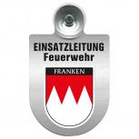 Einsatzschild Windschutzscheibe incl. Saugnapf - Einsatzleitung Feuerwehr - 309476 Region Franken