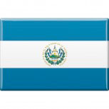 MAGNETBUTTON - EL SALVADOR - Gr. ca. 8 x 5,5cm (38032) Metall-Magnet Küchenmagnet
