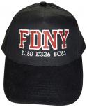 Sportcap mit Front-Druck - Firework FDNY New York Departement - 68285 schwarz - Baseballcap