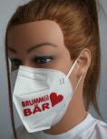 1x FFP2 Maske Dt. Herstellung in Weiß mit Design - Brumm (i) Bär - 15900/3