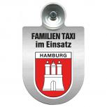 Einsatzschild Windschutzscheibe incl. Saugnapf - Familien Taxi  im Einsatz - 309722 Region Hamburg