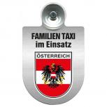 Einsatzschild Windschutzscheibe incl. Saugnapf - Familien Taxi  im Einsatz - 309722 Region Österreich