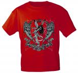T-Shirt mit Print - Fee - 10898 - ersch. Farben zur Wahl - Gr. S-2XL rot / S