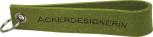 Filz-Schlüsselanhänger mit Stick Ackerdesignerin Gr. ca. 17 x 3 cm 141140 grün