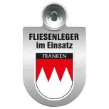 Einsatzschild Windschutzscheibe incl. Saugnapf - Fliesenleger im Einsatz - 393811 - Region Franken