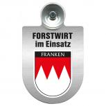 Einsatzschild für Windschutzscheibe incl. Saugnapf - Forstwirt im Einsatz - 309468-18 Region Franken