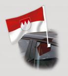 Autofahne Flagge Fan-Fahne mit Halterung und Wappenmotiv "FRANKEN" NEU (07930)