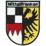 AUFNÄHER Applikation Bügelbild Wappen - Mittelfranken - Gr. ca. 6 x 8 cm - 00447
