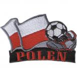 AUFNÄHER Patches Bügeltransfer - Fußball Polen - 77924 - Gr. ca. 8 x 5 cm