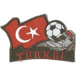Aufnäher Länderfahne Bügeltransfer Patches - Fußball Türkei - 77934 - Gr. ca. 8 x 5 cm