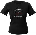 Girly-Shirt mit Print - Hotel Mama - 10966 schwarz - Gr. XS-XXL