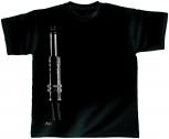 T-Shirt unisex mit Print - Crew - von ROCK YOU MUSIC SHIRTS - mit zweiseitigem Motiv - 10398 schwarz - Gr. S-XXL
