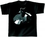 T-Shirt unisex mit Print - Surfing Symbal - von ROCK YOU MUSIC SHIRTS - 10380 schwarz - Gr. S-XXL