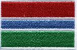 Aufnäher - Gambia Fahne - 21594 - Gr. ca. 8 x 5 cm