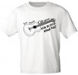 T-Shirt mit Motivdruck - Ich spiele Gitarre, für Schule keine Zeit - 10655 weiß - Gr. S-XXL