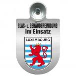 Einsatzschild für Windschutzscheibe incl. Saugnapf - Glas- u. Gebäudereinigung im Einsatz - 309399-21 Region Luxembourg