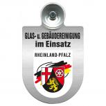 Einsatzschild für Windschutzscheibe - Glas- u. Gebäudereinigung im Einsatz - 309399 -