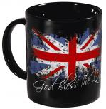 Keramiktasse Tasse mit Print England Großbritannien God bless the Queen 57472