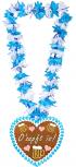 Hawaii-Kette mit Lebkuchenanhänger - O´zapft is! - 30891 blau-weiß