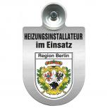 Einsatzschild Windschutzscheibe incl. Saugnapf - Heizungsinstallateur im Einsatz - 393817 - Region Berlin