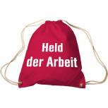 Sporttasche mit Aufdruck - Held der Arbeit - 65079 - Trend-Bag Turnbeutel Rucksack