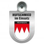 Einsatzschild Windschutzscheibe incl. Saugnapf - Hufschmied im Einsatz - 309391-18 - Region Franken
