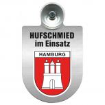 Einsatzschild Windschutzscheibe incl. Saugnapf - Hufschmied im Einsatz - 309391-15 - Region Hamburg