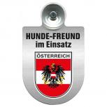 Einsatzschild Windschutzscheibe incl. Saugnapf - Hundefreund im Einsatz - 309359-20 - Region Österreich