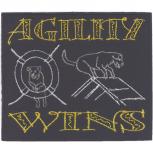AUFNÄHER Applikation Bügelbild - Agility Wins Huskey - Gr. ca. 10 x 9 cm - 04578