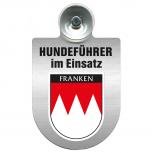 Einsatzschild Windschutzscheibe incl. Saugnapf - Hundeführer im Einsatz - 309381-18 - Region Franken