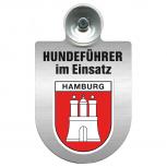 Einsatzschild Windschutzscheibe incl. Saugnapf - Hundeführer im Einsatz - 309381-15 - Region Hamburg