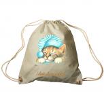 Sporttasche Turnbeutel Trend-Bag Print Cat Katze i don´t do mornings - KA057/2 natur