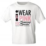 T-Shirt mit Print  | Wear Pink ..Someone Special | 12167 | Gr. weiß / S