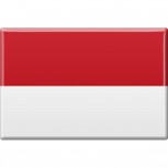 Kühlschrankmagnet - Länderflagge Indonesien - Gr.ca 8x5,5 cm - 38047