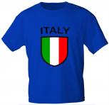 Kinder T-Shirt mit Print - Italy Italien - 76070 royalblau Gr. 86-164